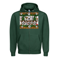 Sports Green soccer gnome Zipper Hoodie - HRA Design Shop