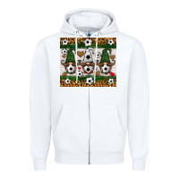 White soccer gnome Zipper Hoodie - HRA Design Shop