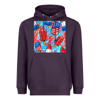 Plum 4th of july popsicle seamless pattern Heavyweight Hoodie - BundleAndBundleShop