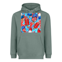 Sage 4th of july popsicle seamless pattern Heavyweight Hoodie - BundleAndBundleShop