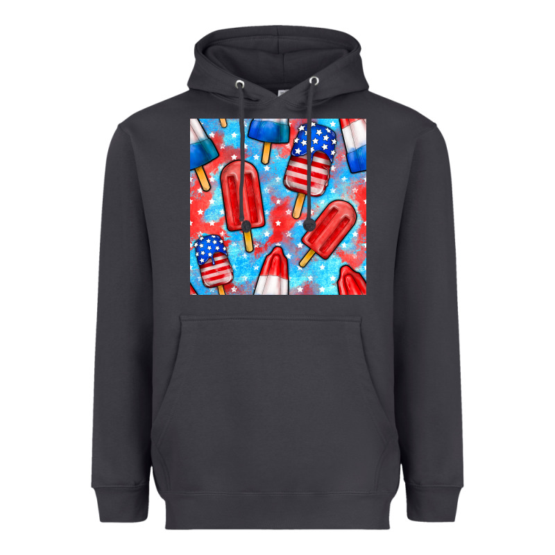 4th Of July Popsicle Seamless Pattern Heavyweight Hoodie by BundleAndBundleShop | Teevron