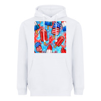 White 4th of july popsicle seamless pattern Heavyweight Hoodie - BundleAndBundleShop