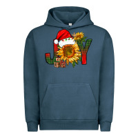 Pigment Midnight Navy joy christmas with sunflower bbs Urban Hoodie - BundleAndBundleShop