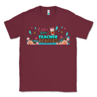 Burgundy coffe gives me teacher powers libbey glass Classic Tee - BundleAndBundleShop