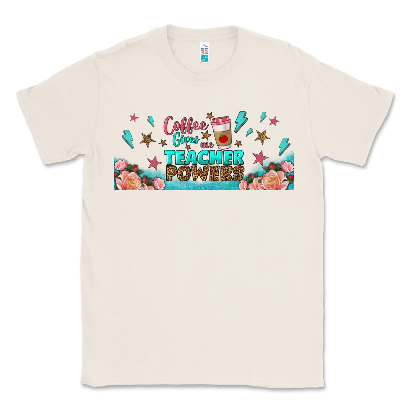 Coffe Gives Me Teacher Powers Libbey Glass Classic Tee by BundleAndBundleShop | Teevron