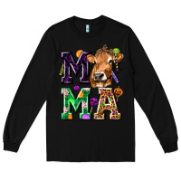 Black Mama Cow Halloween Long Sleeve Tee - texasbilliewilder