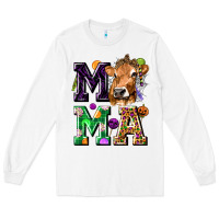 White Mama Cow Halloween Long Sleeve Tee - texasbilliewilder