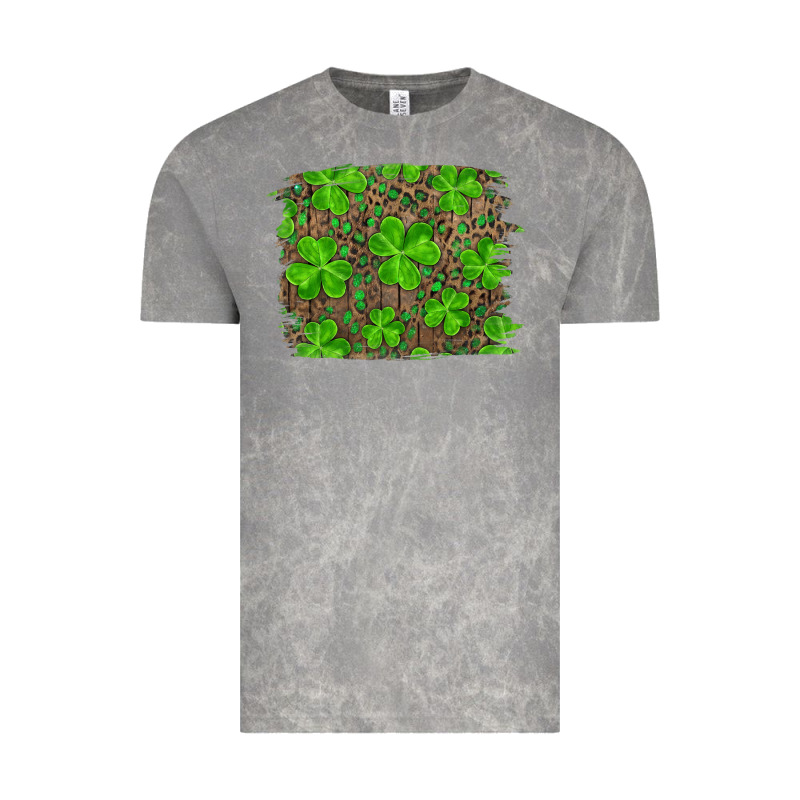 St Patricks Day Shamrock And Leopard Distressed Ba Vintage Tee by RanaPortraitStore | Teevron