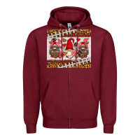 Burgundy American football gnome Zipper Hoodie - HRA Design Shop