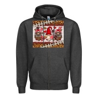 Charcoal Heather American football gnome Zipper Hoodie - HRA Design Shop