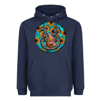 Navy horseshoe circle Heavyweight Hoodie - JahusDesignShop