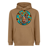 Toasted Coconut horseshoe circle Heavyweight Hoodie - JahusDesignShop