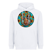 White horseshoe circle Heavyweight Hoodie - JahusDesignShop
