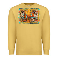 Antique Gold cactus western leopard Premium Sweatshirt - AdoDesignShop