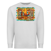 Dove Grey cactus western leopard Premium Sweatshirt - AdoDesignShop