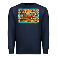 Navy cactus western leopard Premium Sweatshirt - AdoDesignShop