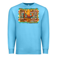 Ocean Blue cactus western leopard Premium Sweatshirt - AdoDesignShop
