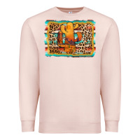 Pale Pink cactus western leopard Premium Sweatshirt - AdoDesignShop