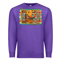 Purple cactus western leopard Premium Sweatshirt - AdoDesignShop