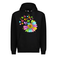 Black sunflower love hugs Premium Hoodie - MaliasSmallBusiness