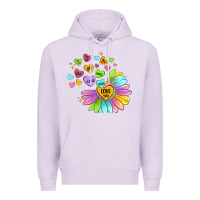 Lilac sunflower love hugs Premium Hoodie - MaliasSmallBusiness