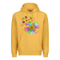 Mustard sunflower love hugs Premium Hoodie - MaliasSmallBusiness