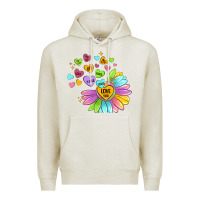 Oatmeal Heather sunflower love hugs Premium Hoodie - MaliasSmallBusiness