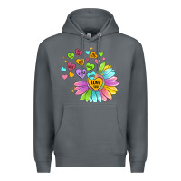 Rock sunflower love hugs Premium Hoodie - MaliasSmallBusiness
