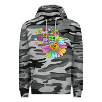 Slate Camo sunflower love hugs Premium Hoodie - MaliasSmallBusiness