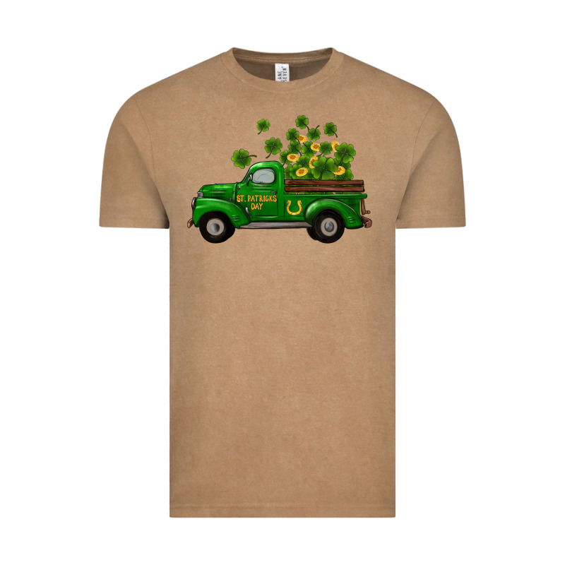 St Patricks Truck Shamrock Horseshoe Gold Vintage Tee by RanaPortraitStore | Teevron