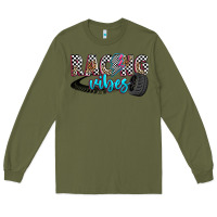 Army Green racing vibes Long Sleeve Tee - Zillion Design Studio