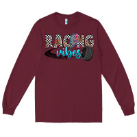 Burgundy racing vibes Long Sleeve Tee - Zillion Design Studio