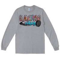 Heather Grey racing vibes Long Sleeve Tee - Zillion Design Studio