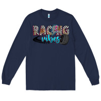 Navy racing vibes Long Sleeve Tee - Zillion Design Studio