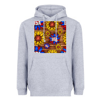 Usa Sunflower Seamless Pattern Heavyweight Hoodie | Teevron