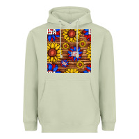Matcha usa sunflower seamless pattern Heavyweight Hoodie - BundleAndBundleShop