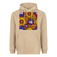 Mushroom usa sunflower seamless pattern Heavyweight Hoodie - BundleAndBundleShop