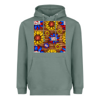 Sage usa sunflower seamless pattern Heavyweight Hoodie - BundleAndBundleShop
