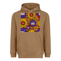 Toasted Coconut usa sunflower seamless pattern Heavyweight Hoodie - BundleAndBundleShop