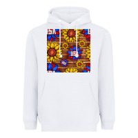 White usa sunflower seamless pattern Heavyweight Hoodie - BundleAndBundleShop