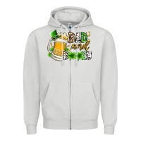 Dove Grey bad and boozy Zipper Hoodie - RacoonDesign
