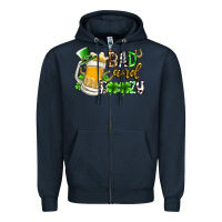 Navy bad and boozy Zipper Hoodie - RacoonDesign