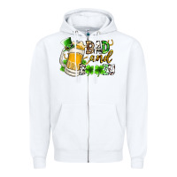White bad and boozy Zipper Hoodie - RacoonDesign