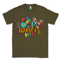 Army Green social worker Classic Tee - Zillion Design Studio
