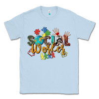 Dusty Blue social worker Classic Tee - Zillion Design Studio