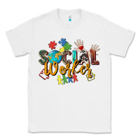 White social worker Classic Tee - Zillion Design Studio
