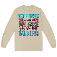 Mushroom yet,despite the look on my face you are still talk Long Sleeve Tee - Zillion Design Studio