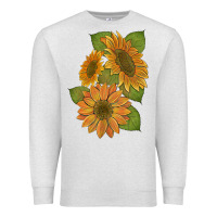 Oatmeal Heather sunflowers b Premium Sweatshirt - Artiststas
