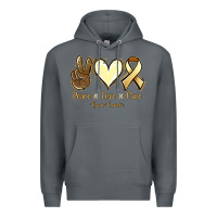 Rock Peace love cure Bone Cancer Premium Hoodie - NancyCooperArtShop
