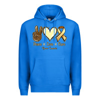 True Royal Peace love cure Bone Cancer Premium Hoodie - NancyCooperArtShop